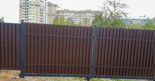 Купить распашные ворота из штакетника Гусь-Хрустальный, цена от 2735 руб.