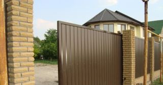 Купить откатные ворота из профнастила Гусь-Хрустальный, цена от 1755 руб.